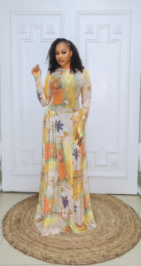 June mesh dress (gold)