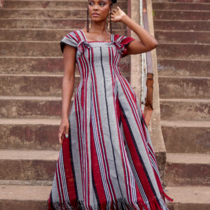 Red AYABA MIDI DRESS