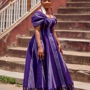 ABAYA MIDI DRESS (PURPLE)