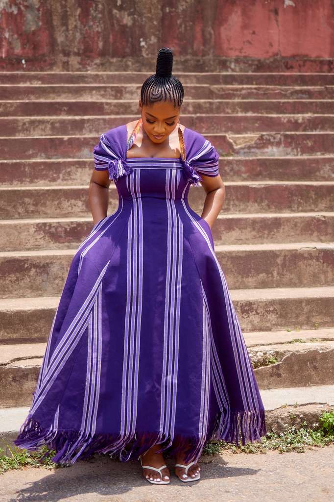 ABAYA MIDI DRESS (PURPLE) - Image 3